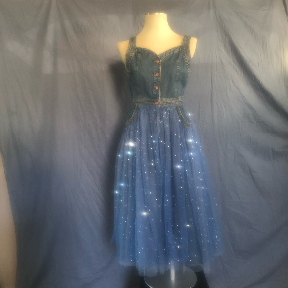 Blue Midi Sweetheart Special Occasion Dress